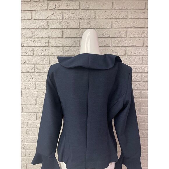 Sweet Suit Ruffle Collar Long Sleeve Top / Blouse Size 8 - Picture 4 of 9